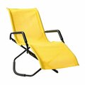 Direct Wicker Yellow Outdoor Patio 59.7&apos; Long Folding Reclining Single Chaise UBS-W113742809